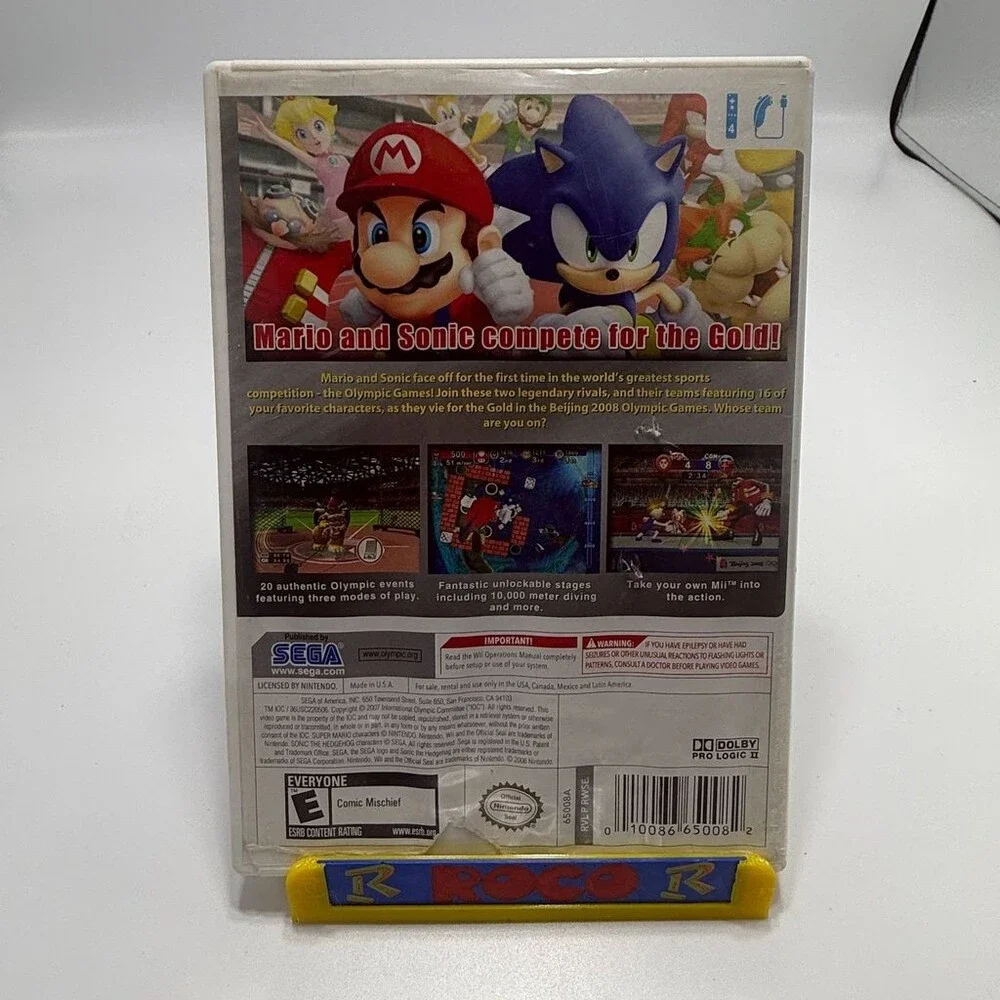 Mario & Sonic At The Olympic Games Beijing 2008 Wii Nintendo Wii, 2007 No Manual